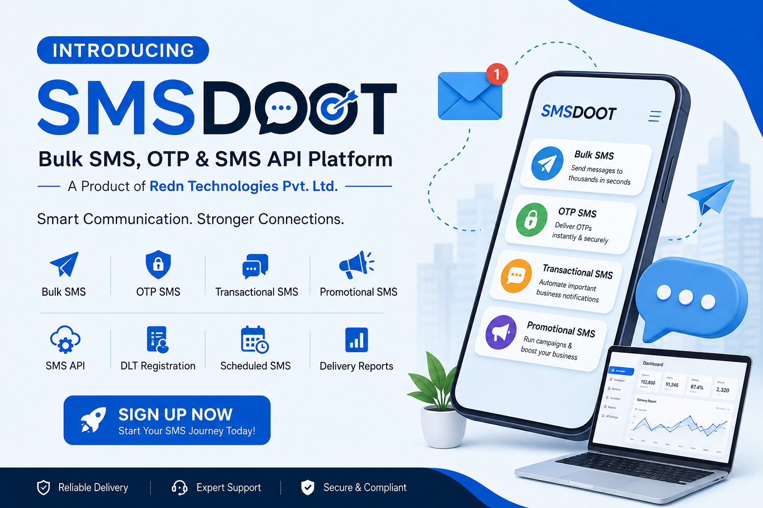 Bulk SMS Service Provider in India - Bulk SMS Service Provider in India – SMSDOOT by Redn Technologies
