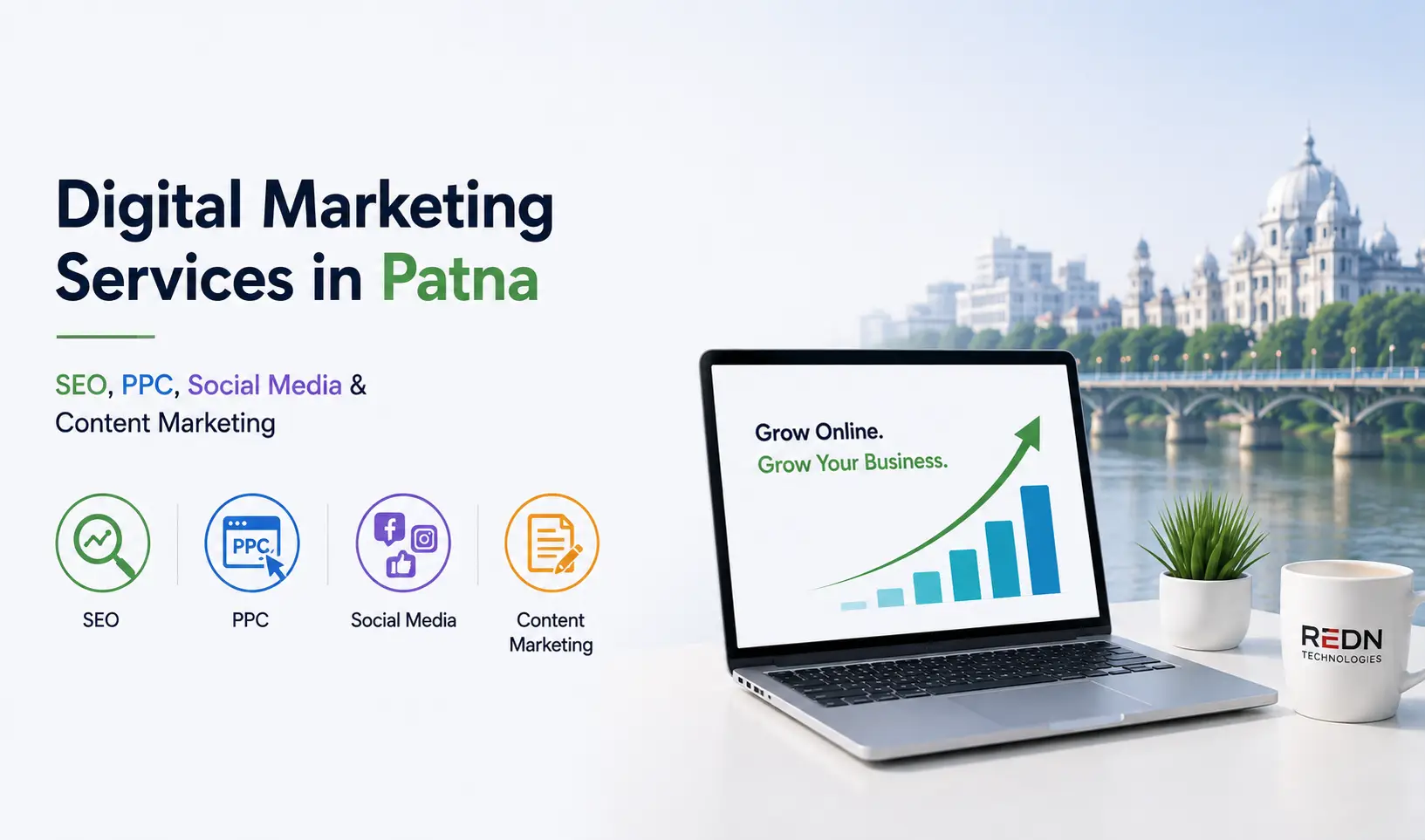 Digital marketing services in Patna including SEO PPC social media and content marketing
