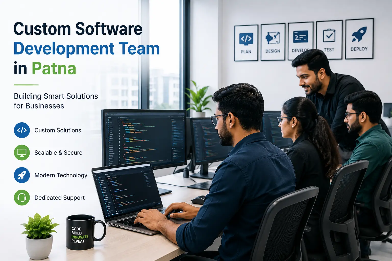 Redn Technologies custom software development team in Patna