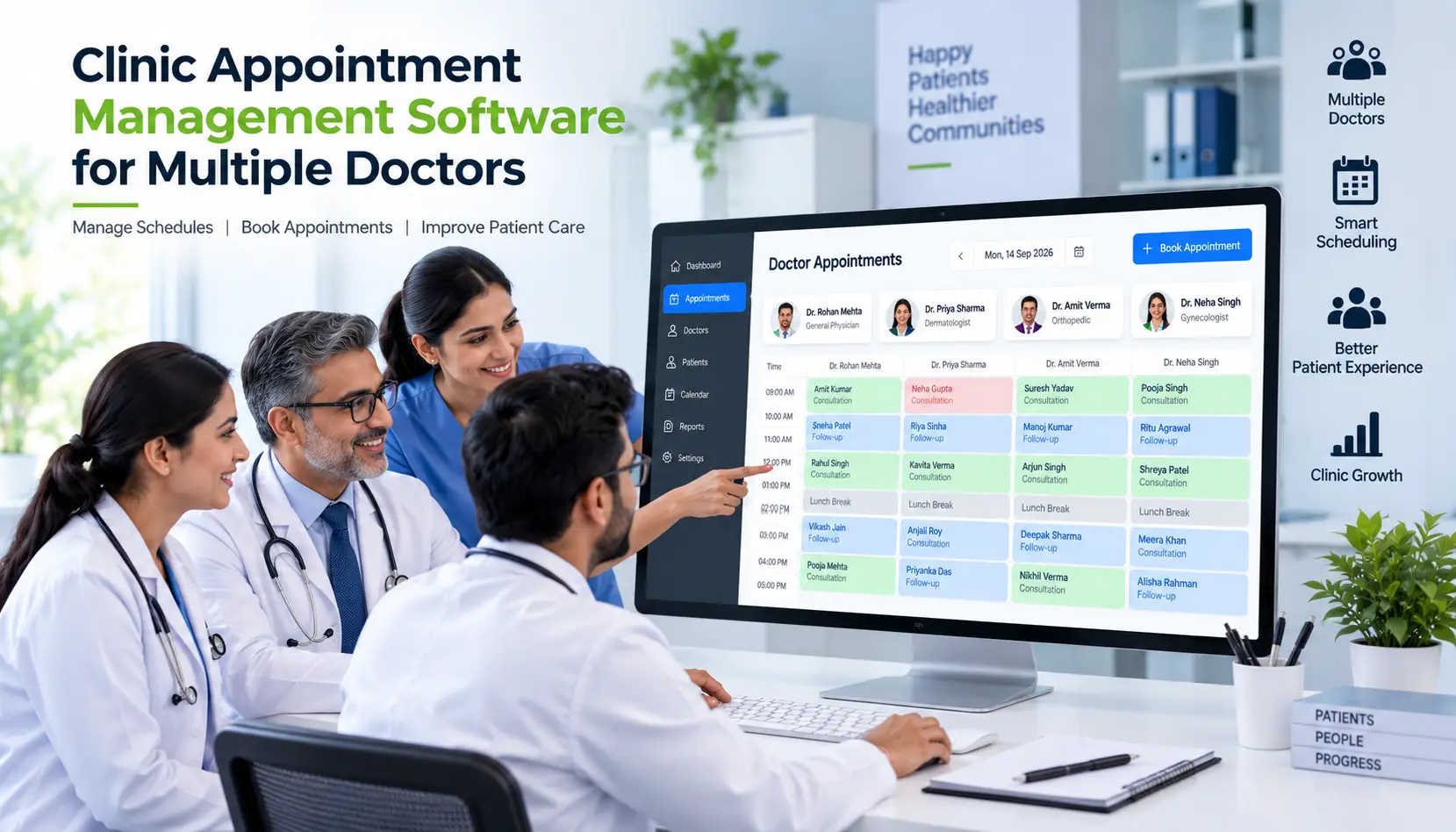 Clinic appointment management software for multiple doctors