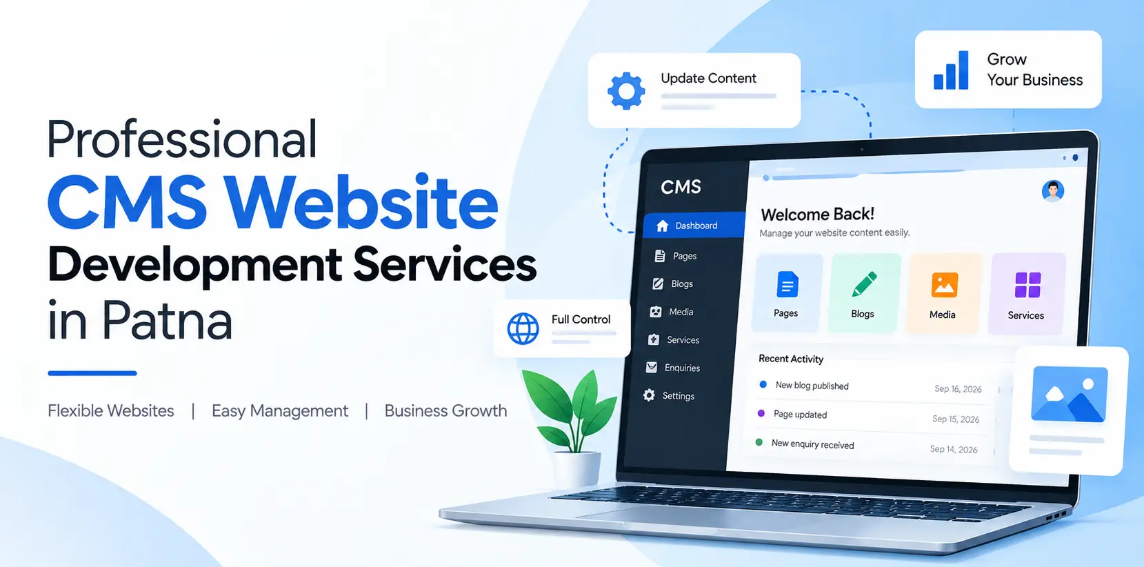 Professional CMS website development services in Patna