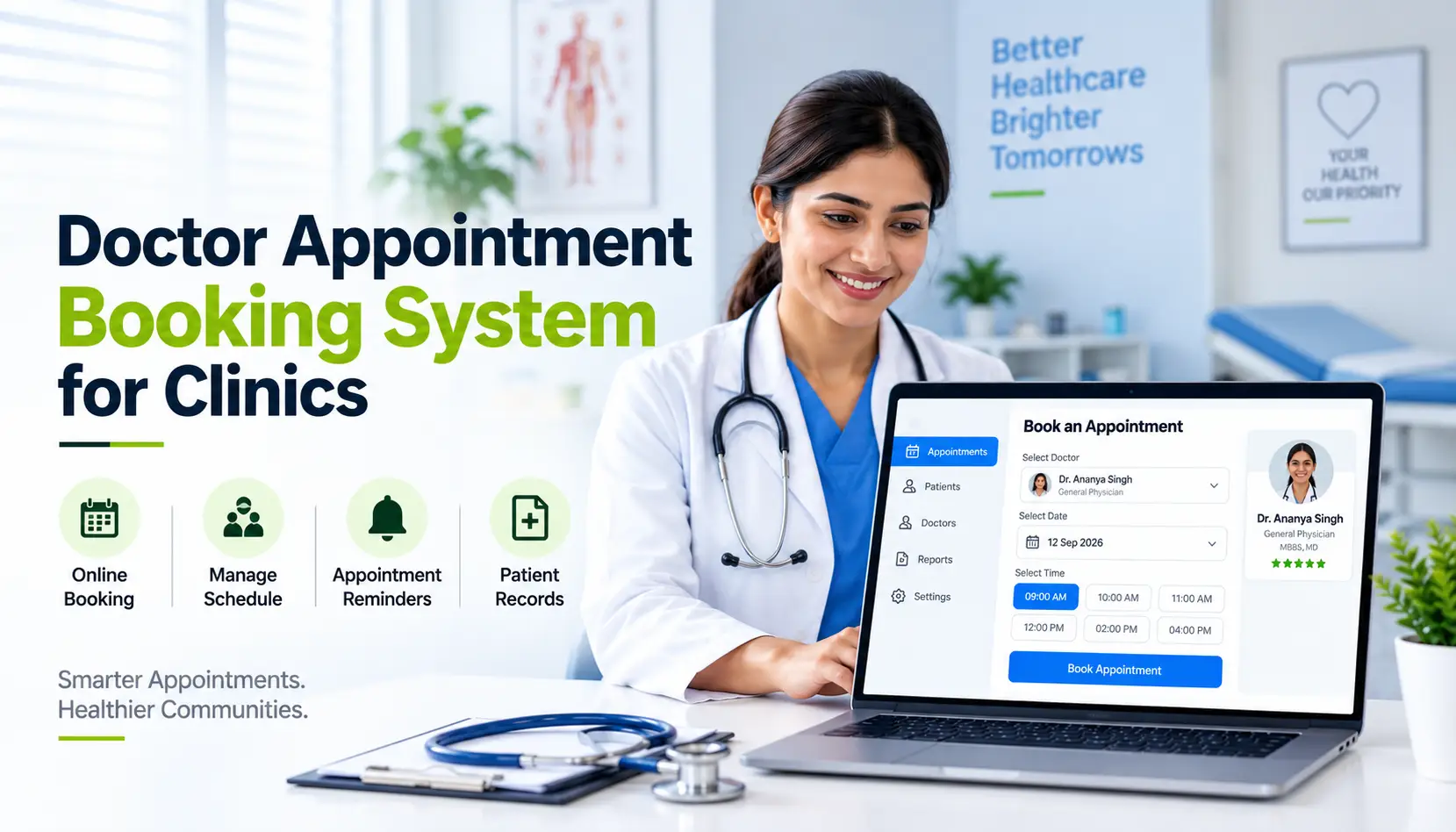 Doctor appointment booking system for clinics