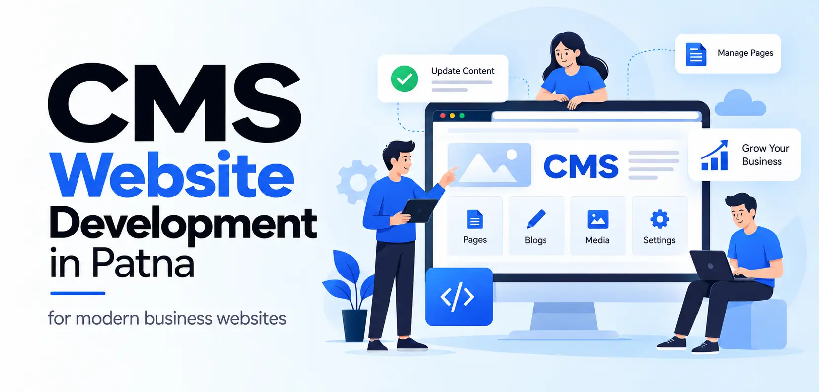CMS Website Development in Patna for modern business websites